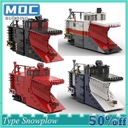 NEW Technical Series Truck Model Pacific Rail Snowplow Cars MOC Building Blocks DIY Bricks Toys Assemble Creative Gifts