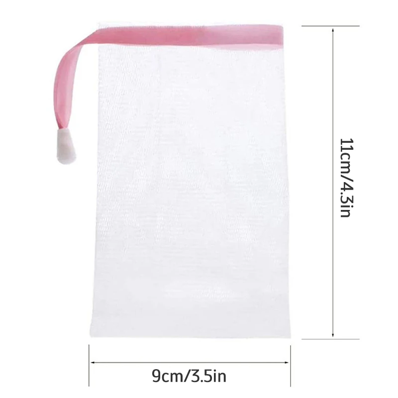 Soap Mesh Bag for Facial Cleanser Soap Saver Bag Bath Shower Travel Bubble Maker Foaming Mesh Handmade Soap 2/5/10Pcs