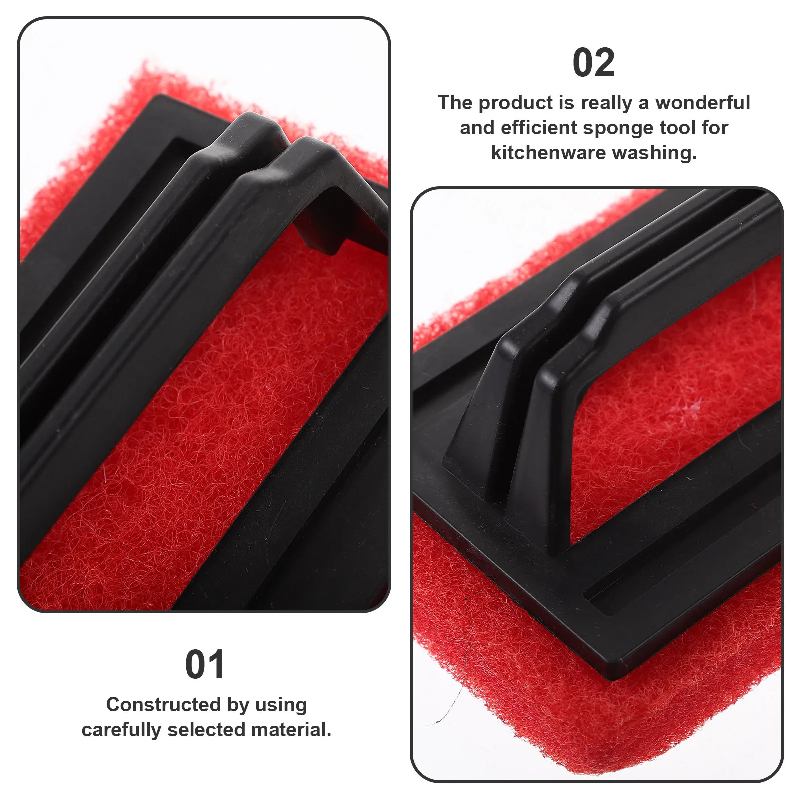 10Pcs Barbecue Rack Scrub Sponges Multi Function Grease Cutting Cleaning Brushes for Grilled Racks Woks Frying Pans Countertops