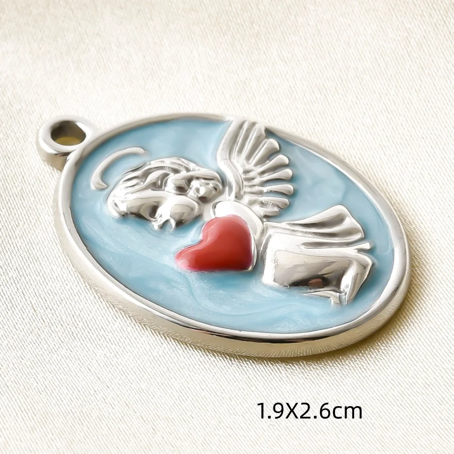 3 Stück/Set Öltropfen-Kuchen-Haartrockner Alltagsbedarf Charm Edelstahl-Anhänger für Schmuckherstellung Mädchen-Anhänger DIY Bastelbedarf – Detail 8