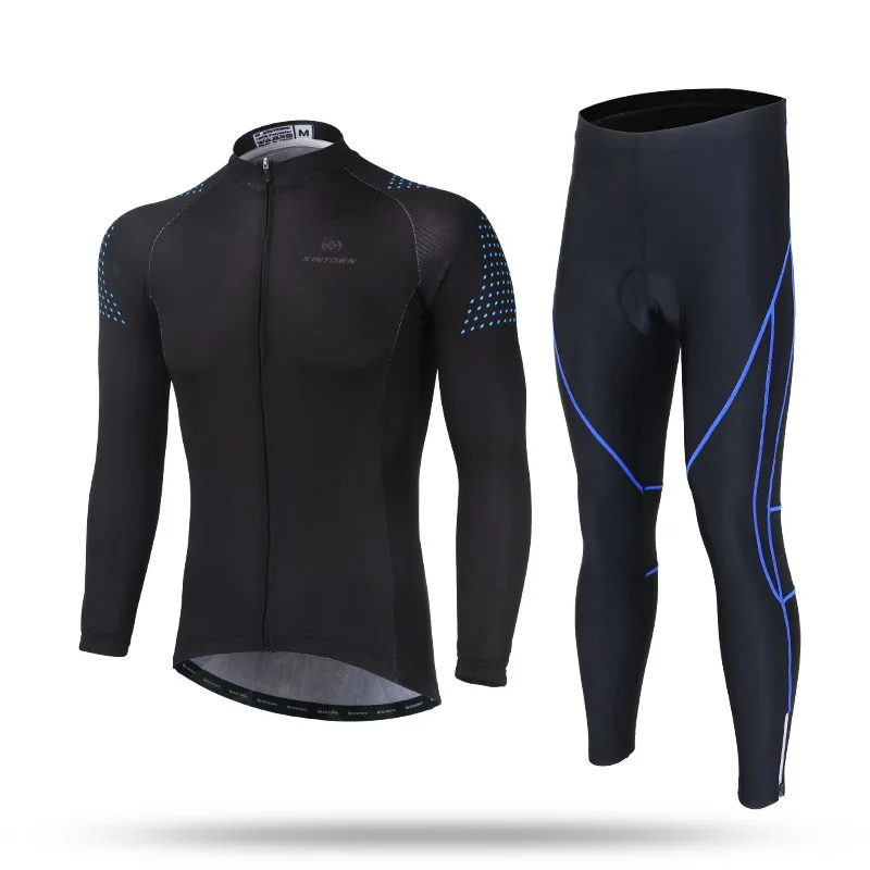 Bicycle Clothing Cycling Autumn Clothes Men's Set Long Sleeve Jersey Pants Bib Shorts Distance Outfit Jerseys Man Sets Uniforms