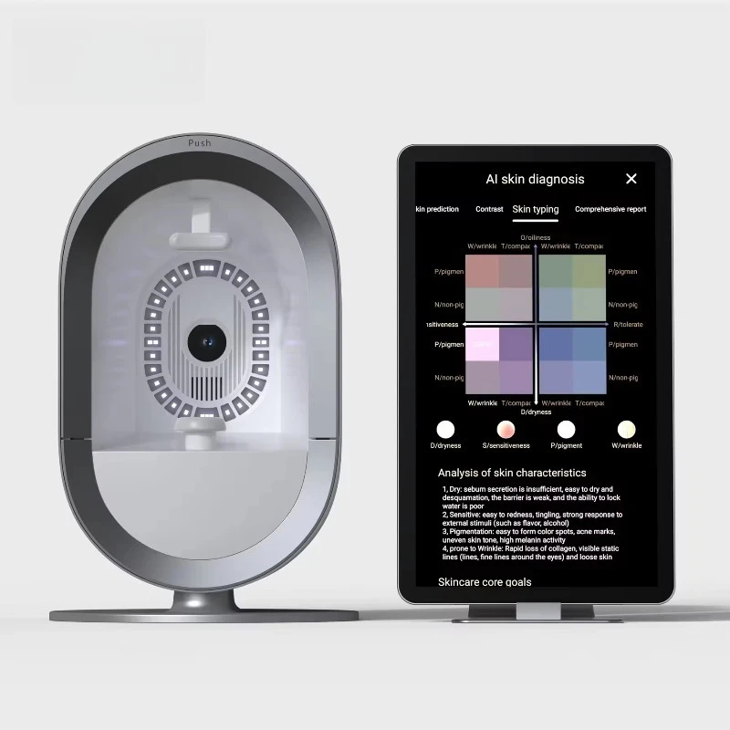 휴대용 3D 피부 분석기 주름 색소침착 테스트용 향상된 얼굴 스캐너 미국 소형 휴대용 진단 기기
