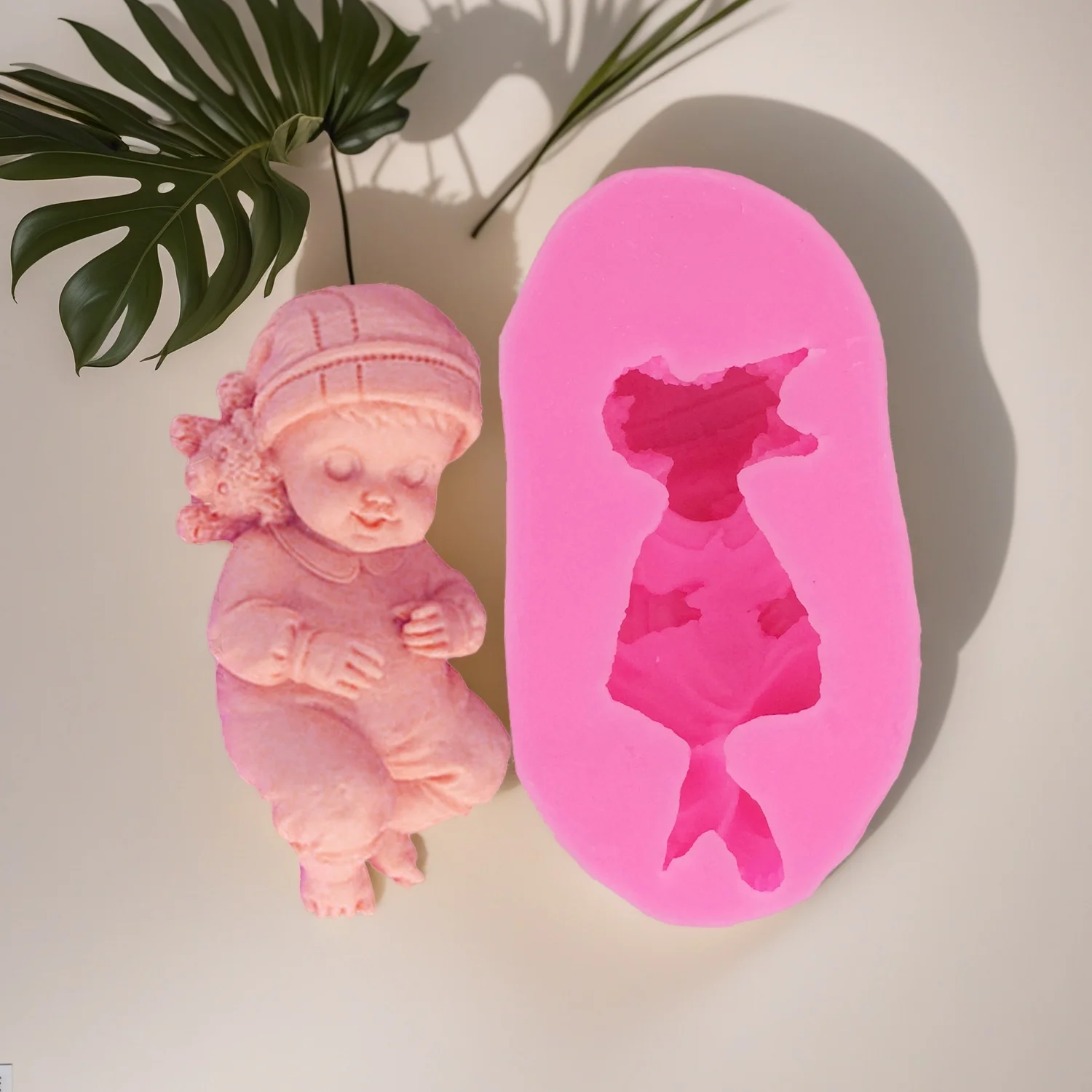 Schlaf Baby Form Silikon Kuchen Formen Nettes Design Schokolade Fondant Kuchen Dekorieren Werkzeuge DIY Schlafen Baby Dusche Seife Form