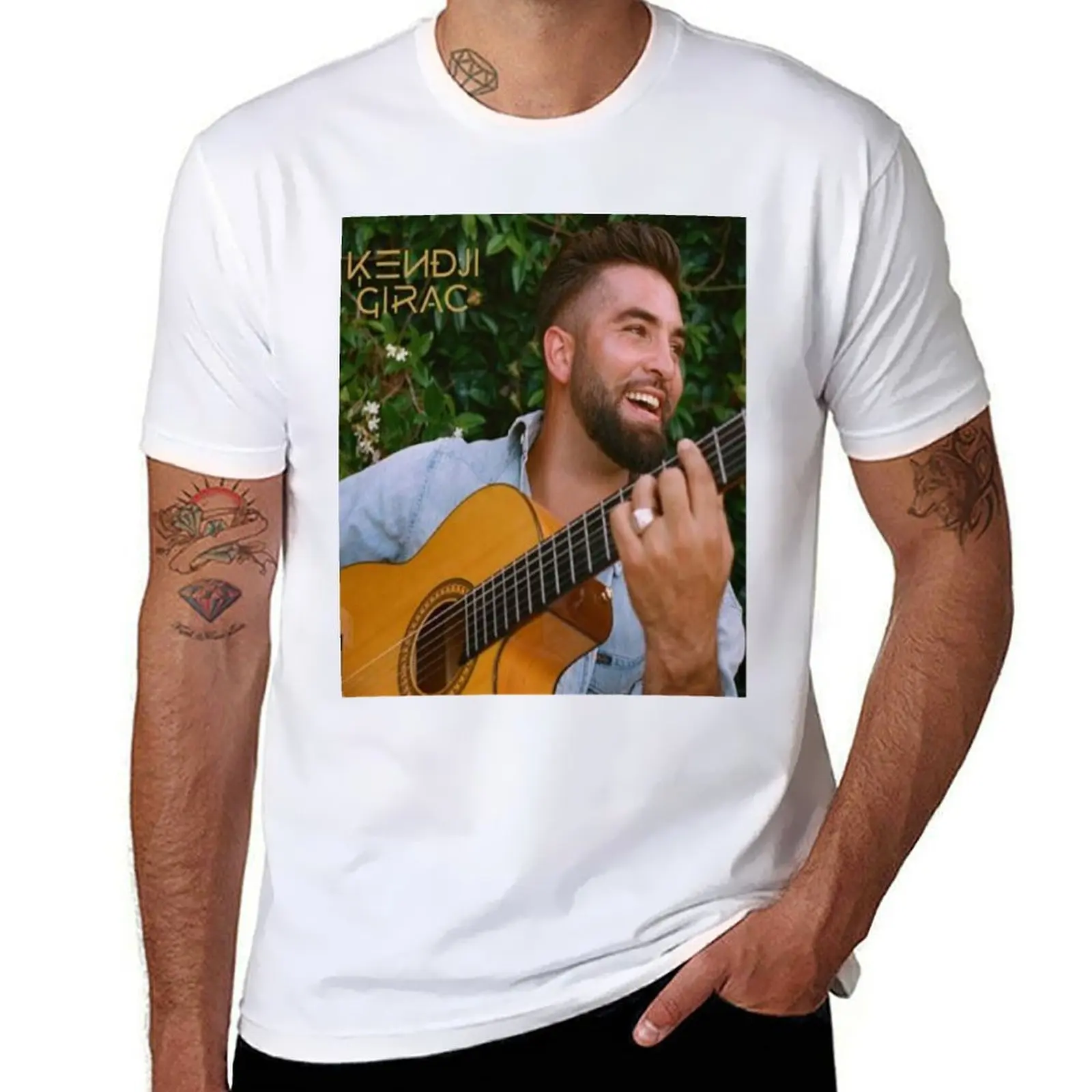 

Футболка kendji Girac, футболки для мужчин, хлопковые забавные забавные футболки, мужская футболка