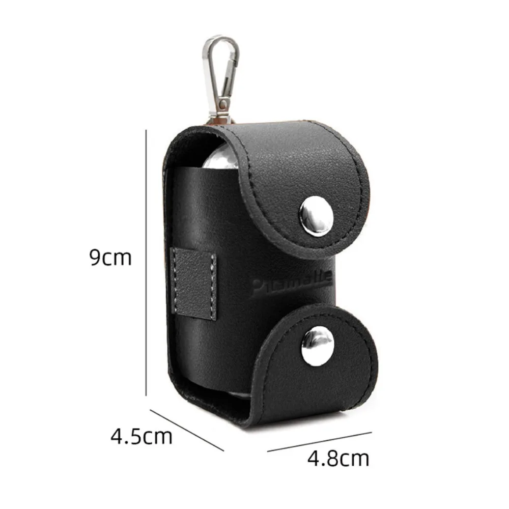 Holds 2 Balls Golf Ball Storage Bag Portable Metal Buckle Golf Ball Waist Holder PU Leather Multifunctional Waist Golf Carrier