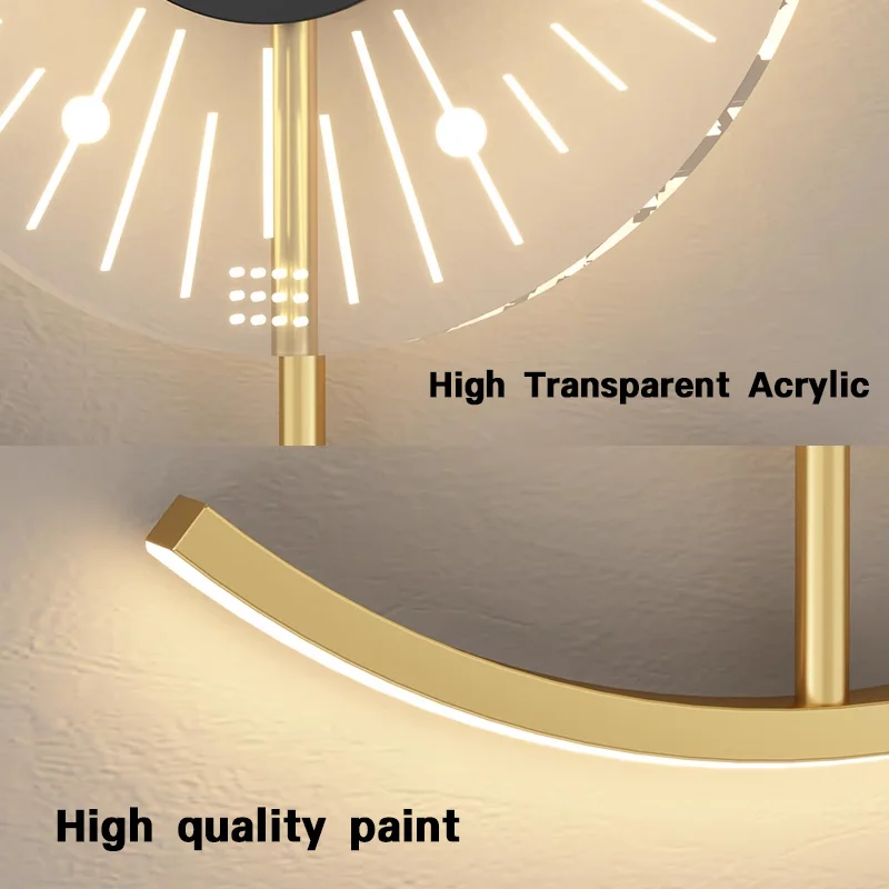 Modern LED Wall Lamp Clock Sconce for Bedroom Bedside Living Dining Room Aisle Porch Corridor Home Decor Lighting Fixture Luster