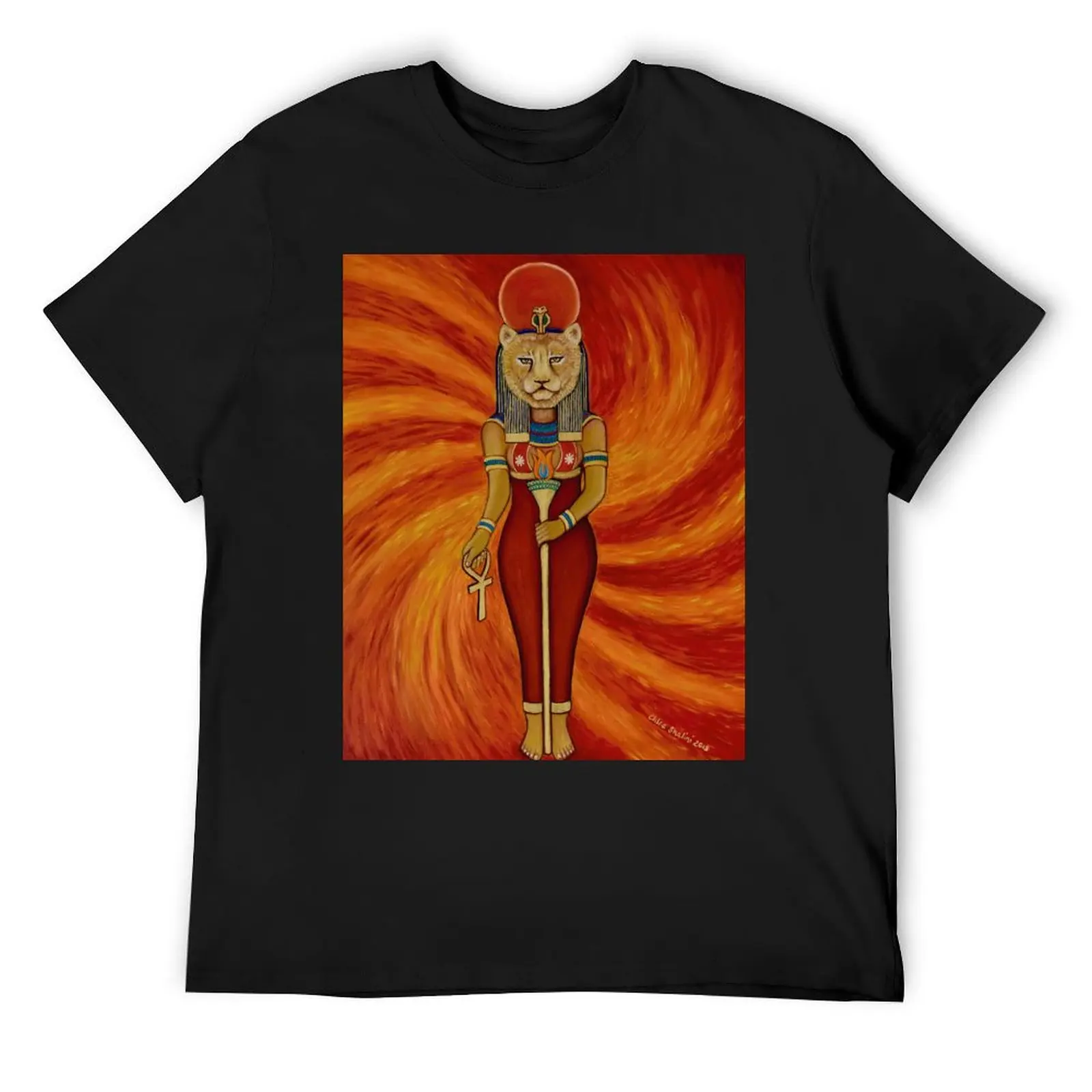 

Sekhmet Egyptian Lioness Goddess T-Shirt for a boy summer top summer 2025 quick drying clothes for men