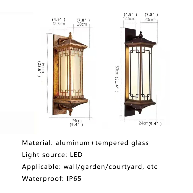 BERTH Solar Wall Lamp Creativity Retro Outdoor Sconce Light LED Waterproof IP65 for Home Villa Corridor Courtyard