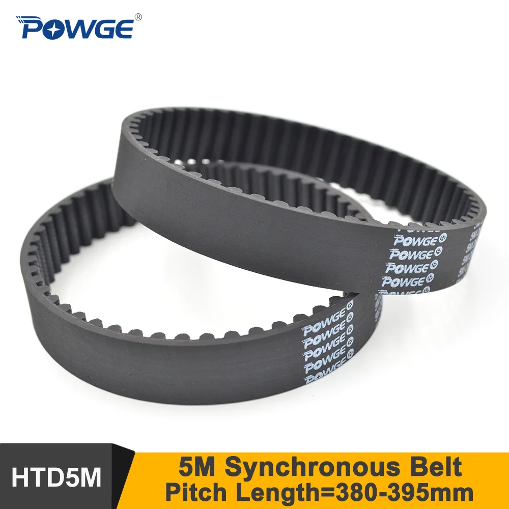 

POWGE 380/385/390/395 5M Synchronous Belt Teeth=76/77/78/79 HTD5M Closed-Loop Timing Belt Pulley 380-5M 395-5M 390-5M