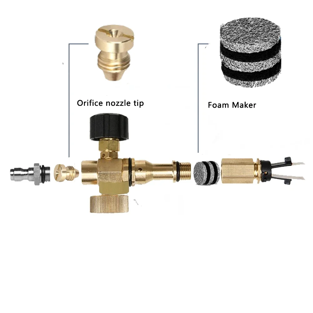 Nowe końcówki dysz do armatek piankowych i filtr siatkowy do wytwarzania piany od 0,9 mm do 1,4 mm Generator piany do mycia samochodów