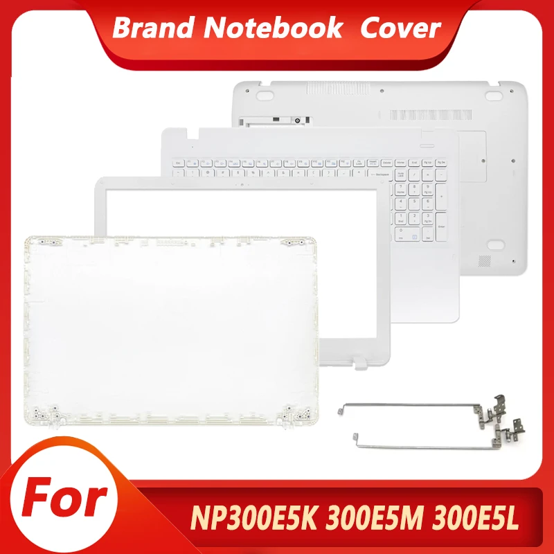 Capa para np300e5k np300e5m np3500em np300e5l lcd capa traseira moldura frontal dobradiças apoio para as mãos superior caso base inferior capa branca