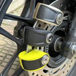 Falante Zinc Alloy Motorcycle Roulette Lock for Bicycle Mountain Bike Stroller Scooter with Three Brass Keys Press to lock