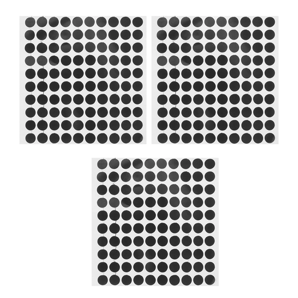 

3pcs 3SheetsBilliardsBlackSpotsPoolTableDotsMarkerStickersSelfAdhesiveWovenClothProperSizeForMostBilliardTablesLongLasting
