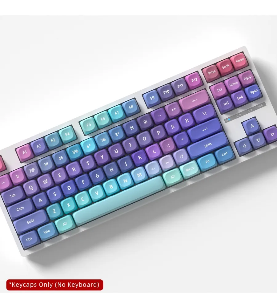 121 key blue charm mechanical keyboard keycap color five-sided PBT hot sublimation small full set