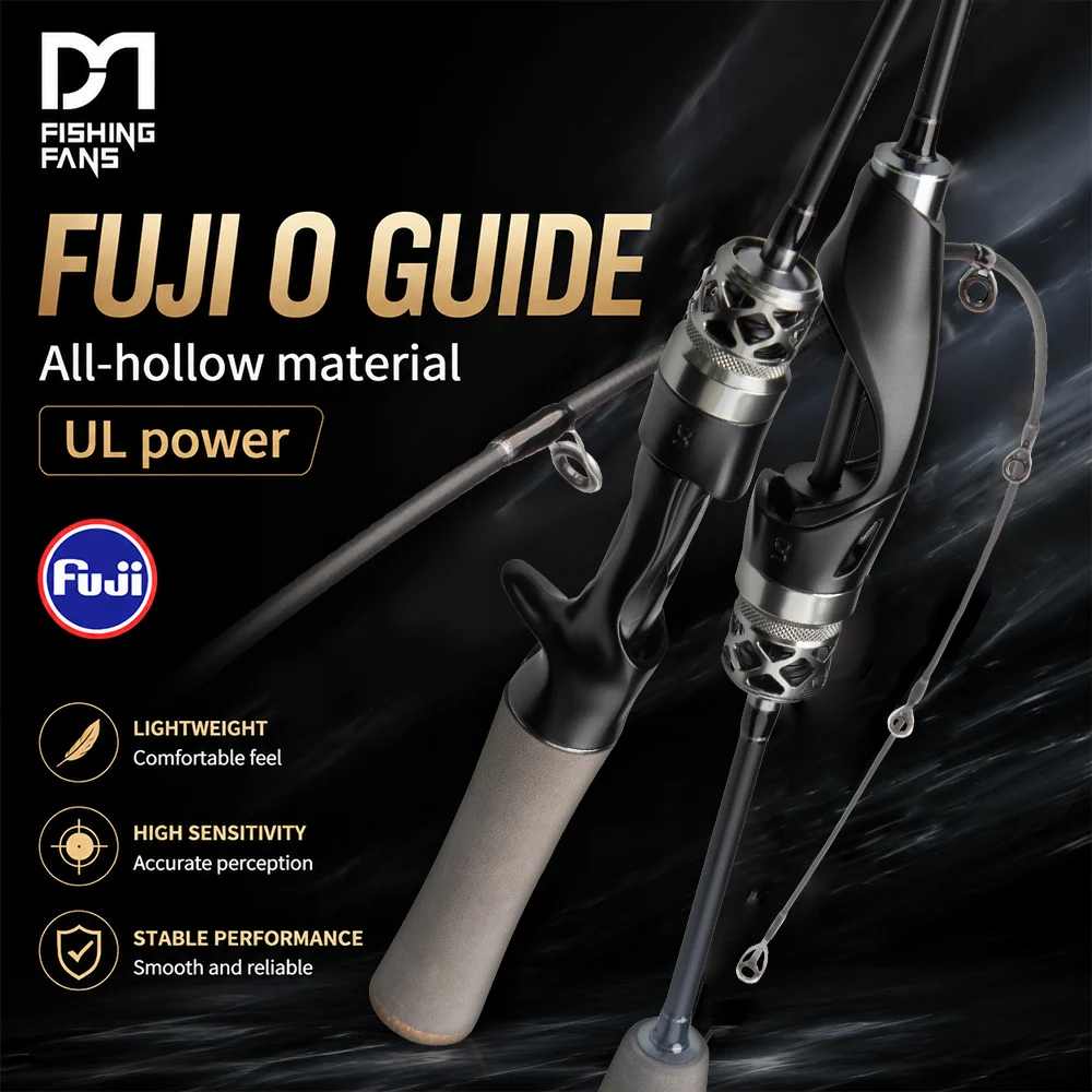 FISHINGFANS ORCA FUJI O GUIDE 1,5m 1,68m CARBON Blank UL POWER HOLLOW TIP SENSITIVE SOFT RATTLE REEL SEAT ULTRALIGHT Angelrute