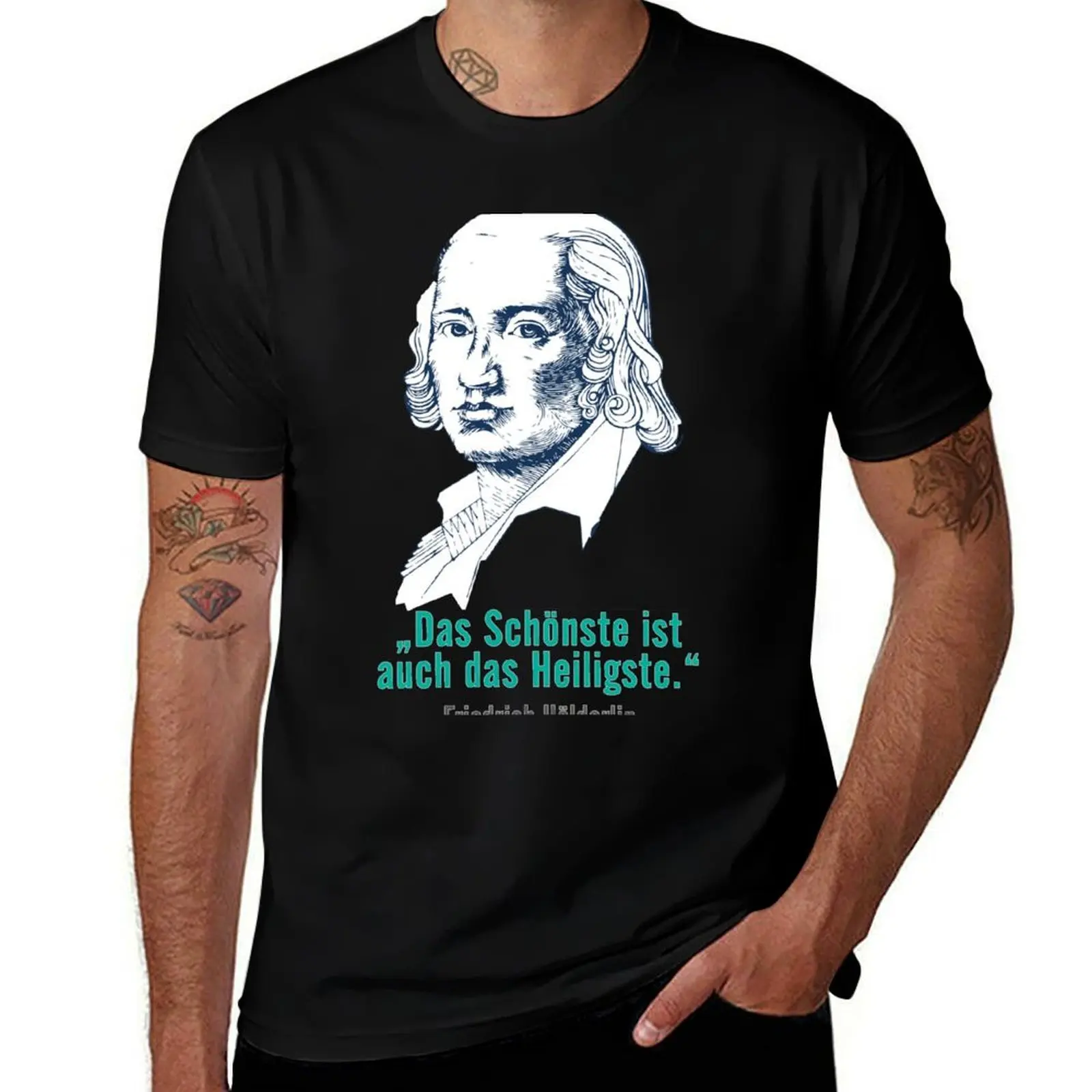 

Friedrich Hlderlin quote, The most beautiful is also the holiest, poet from Tübingen T-Shirt Lightweight Sport Basic T-Shirt