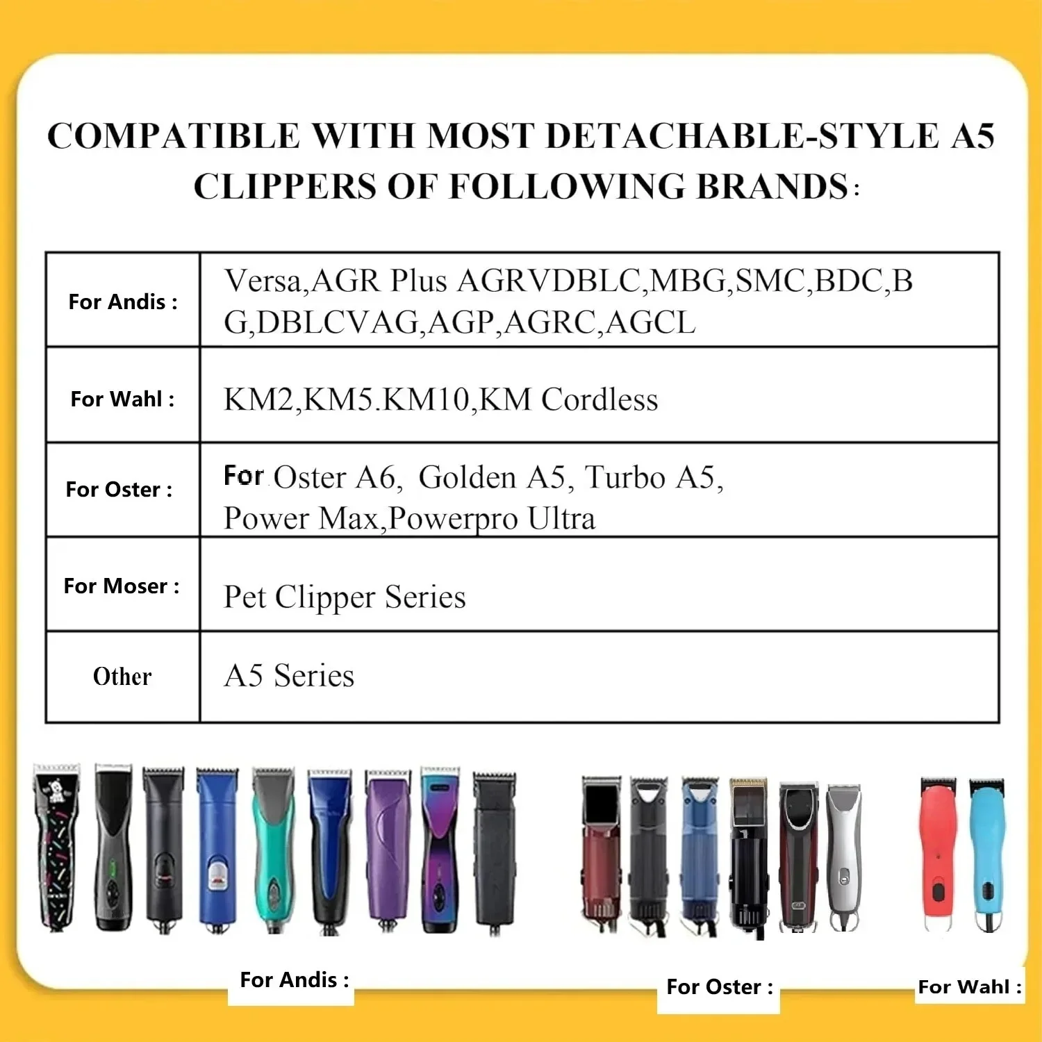 ss 0.1mm Animal Detachable Blade For Andis AG,AGC/Oster Classic 76,Star-Teq,Power-Teq,A5 /Wahl KM series pet dog Clipper - view 6