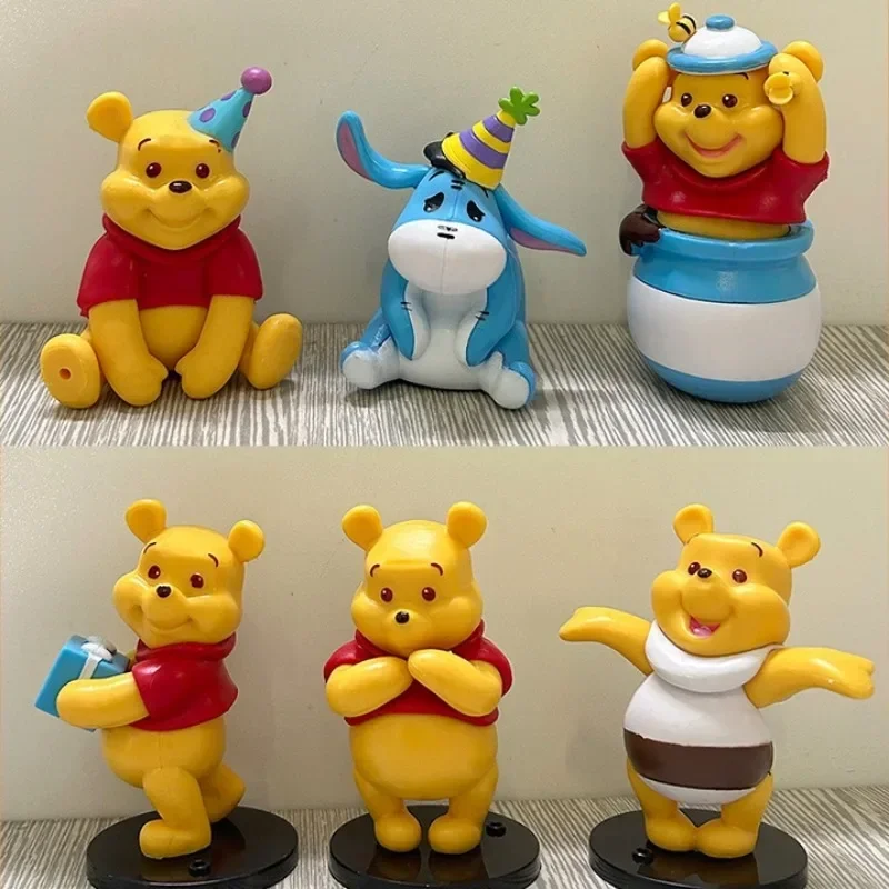 

Disney Winnie The Pooh Cute Cartoon Anime Friend Party Winnie Eeyore Garage Kit Models Six Styles Decoration Desktop Ornament
