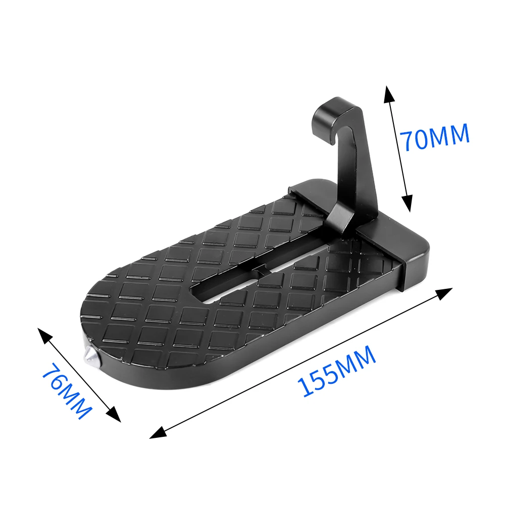 Universal Foldable Car Roof Rack Step Car Door Step Multifunction Latch Hook Auxiliary Foot Pedal Aluminium Alloy Safety Hammer