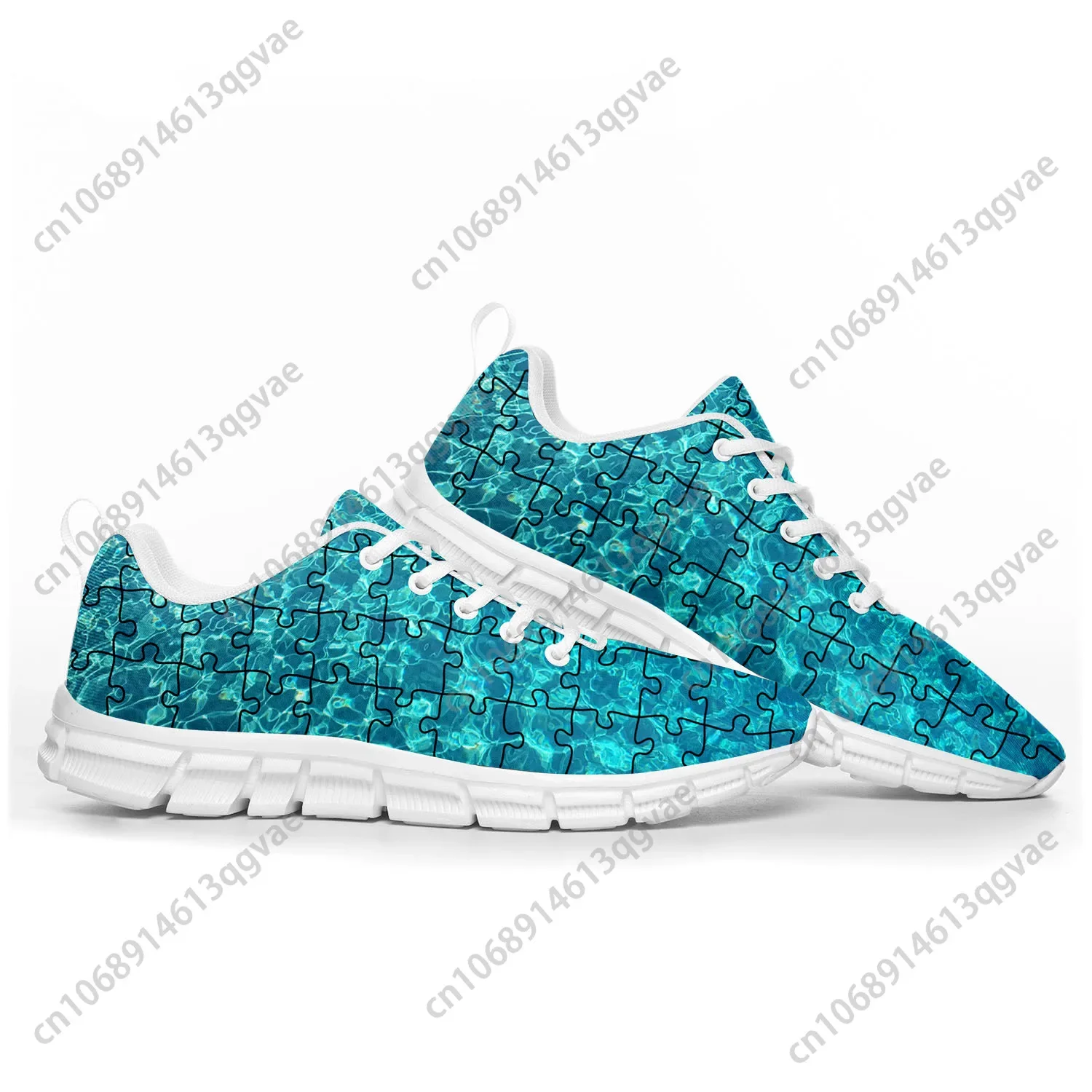 Puzzle Printing Hot Pop Sports Shoes Mens Womens Teenager Kids Children Sneakers Casual Custom High Quality Couple Shoes White