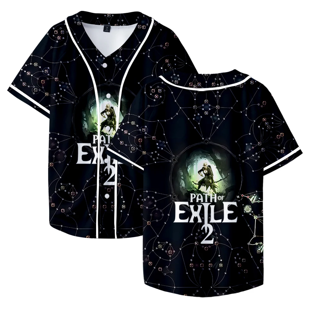 Hot Game Path Of Exile 2 Merch Baseball Jacket Tee Summer Women Men Fashion Short Sleeve T-Shirts