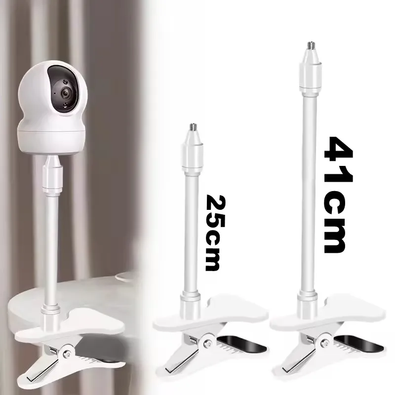 Universal Flexible Camera Support Baby Monitor Clip Clamp Stand No Punching Webcam Stand Twist Mounting Kit Attaches To Crib