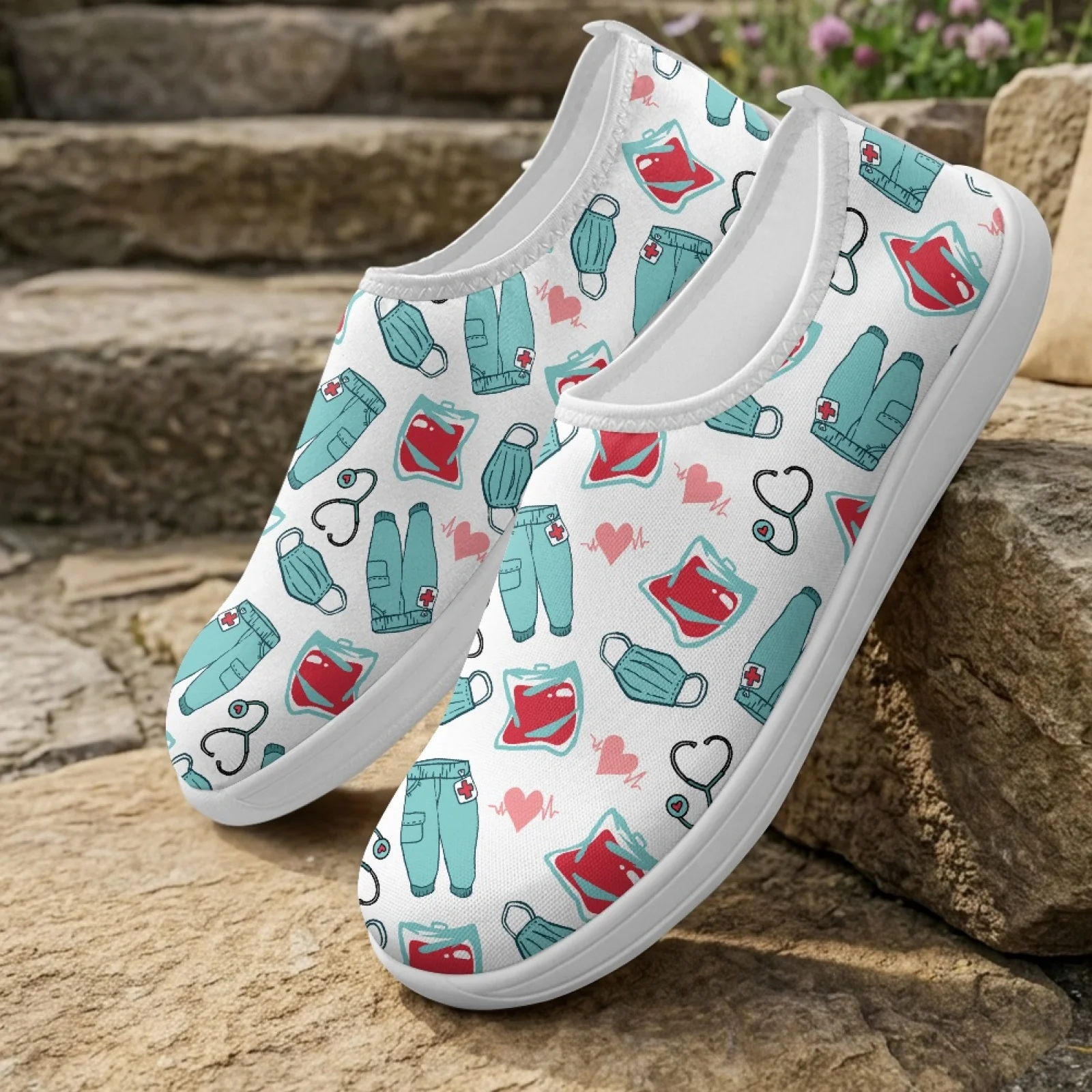 XIXIRIMIDO Slip-on Wide-toed Shoe Nurse Shoes Men's Sneakers and Casual Shoes Zapatillas de Mujer Tenis Feminino Medical Staff
