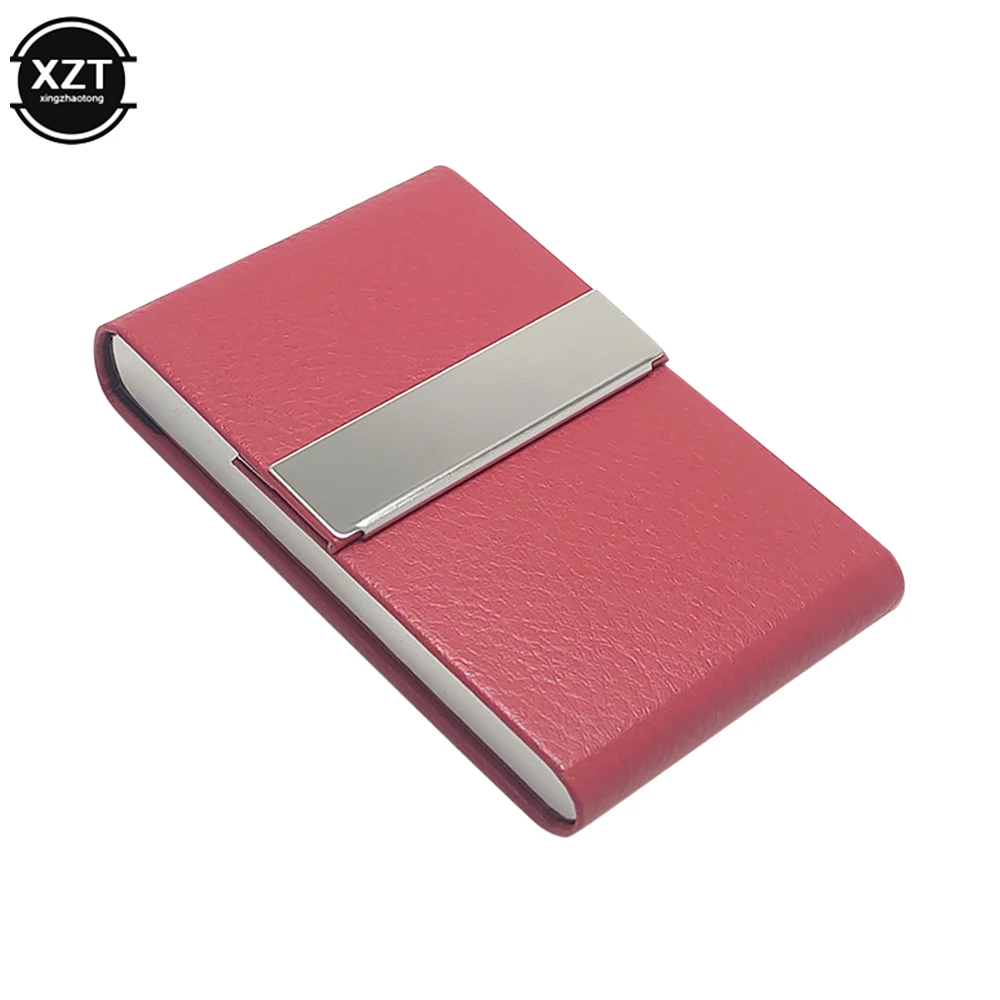 Stainless steel cigarette case Card Holder Fashion Magnetic Clasp Credit Card Box Office Supplies Blocking Business Card Case