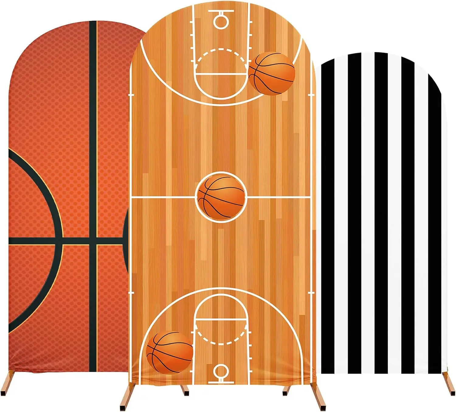 

LS Custom 2-Sided Basketball Theme Field Sports Boy Birthday Party Baby Shower Cover Chiara Arch Background Decor Backdrop