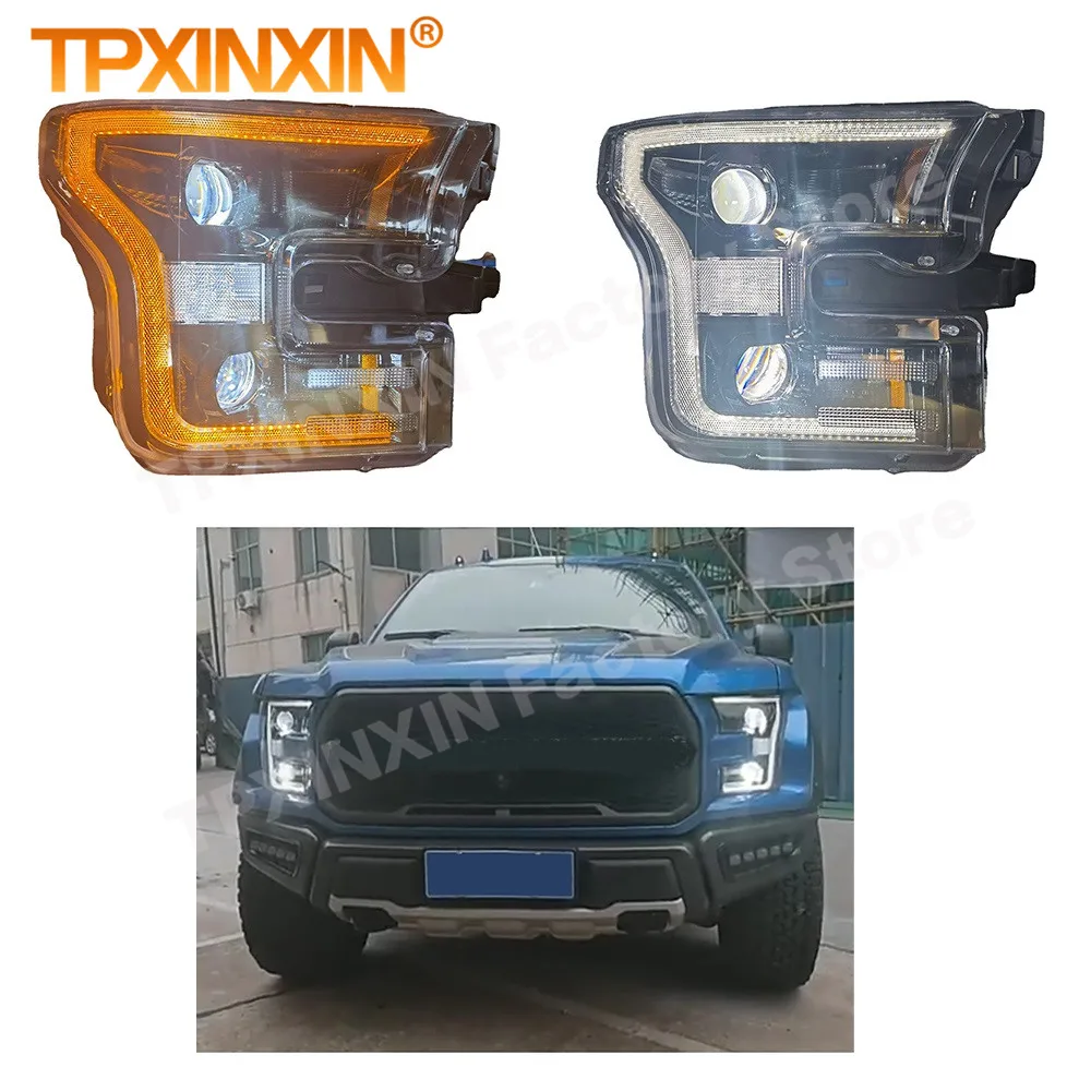 

Car LED Headlight Lamp Assembly For Ford Raptor F150 2015 2016 2017 Accessories Headlight High Beam Lights Low Beam Lights