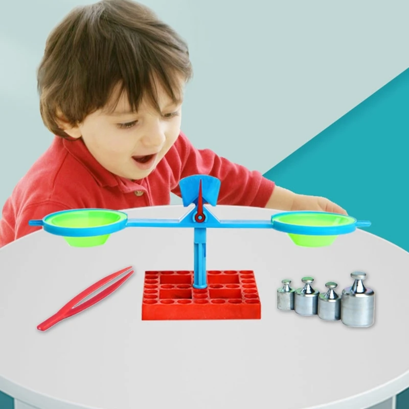 Educational Scale Assemble Toy Set For Kids Ages 5+ Hands On Balancing Scale Toy Classrooms Experiment Equipment