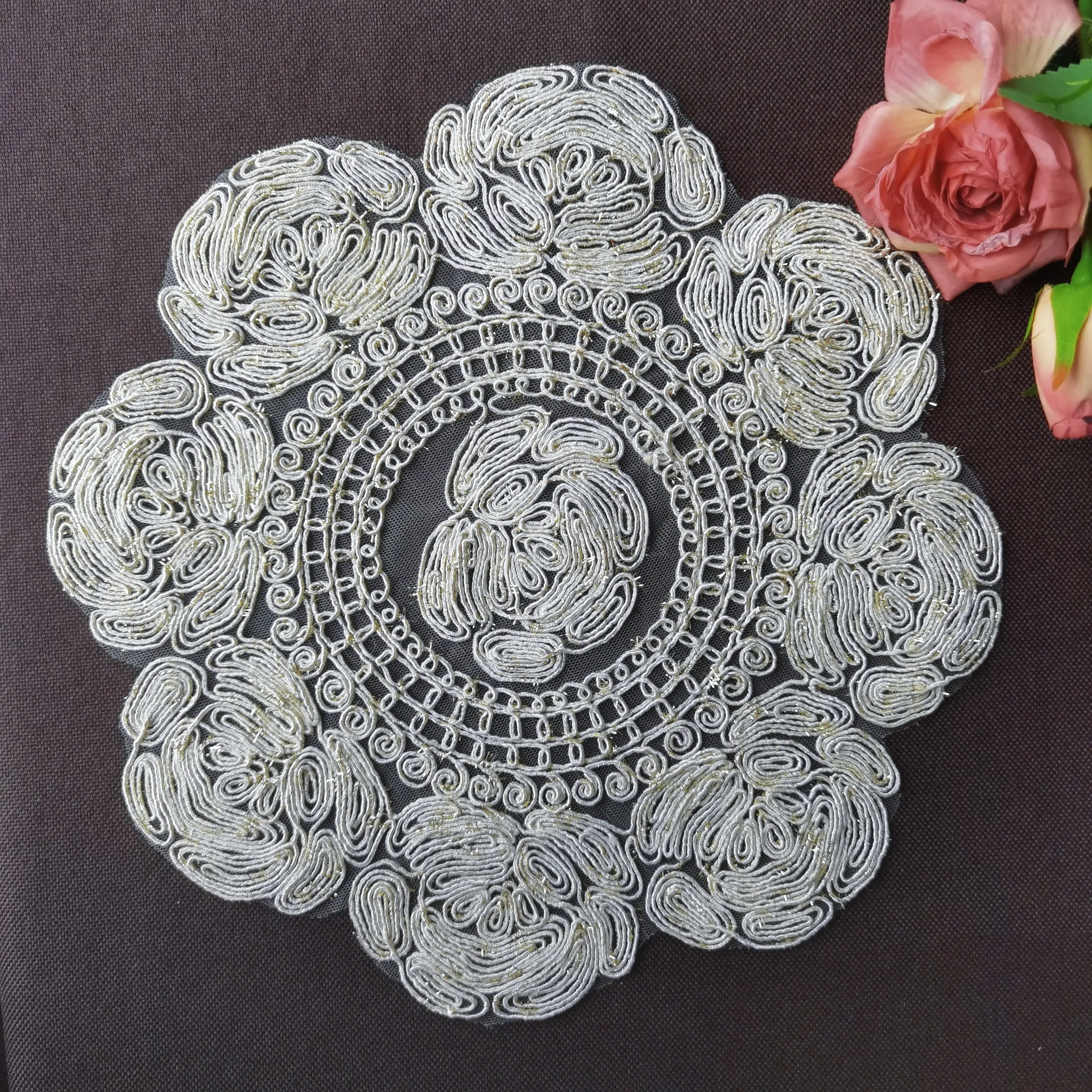 Funky Placemats Macrame Placemats Washable Round Anti Slip Plates Mats Decorative Dining Centerpiece Birthday Table Decoration