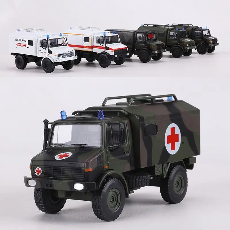 

MADSI 1:64 Unimok U1300L грузовик скорой помощи литье под давлением модель автомобиля из сплава, игрушка для мальчиков, коллекционный дисплей для взрослых.