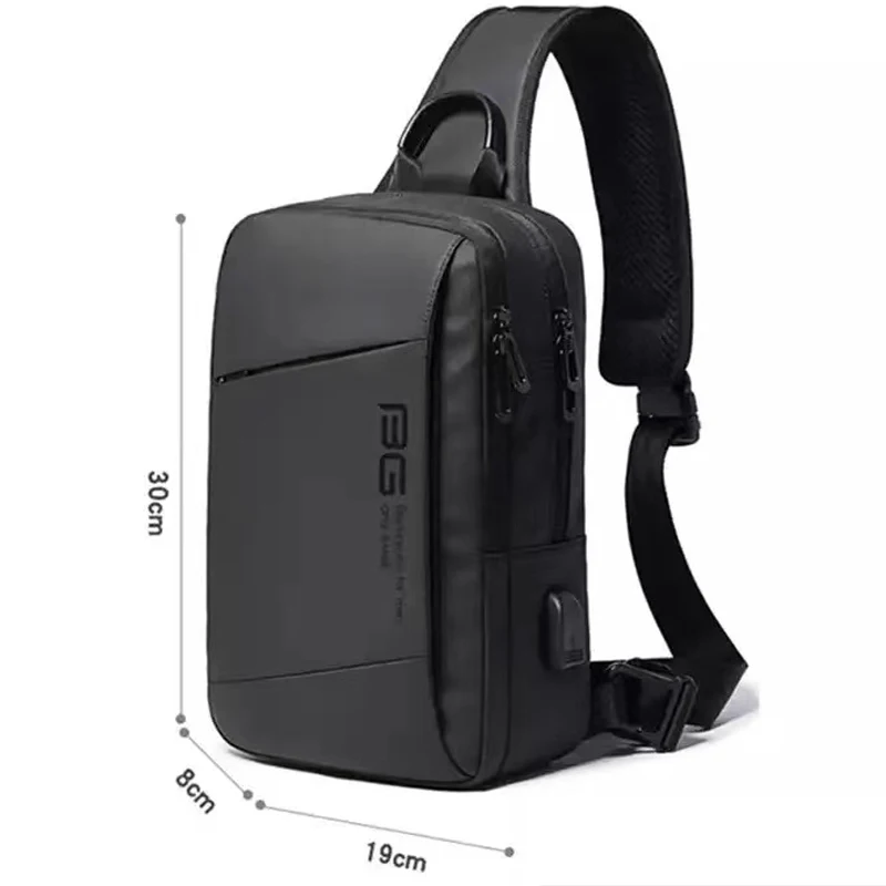 BANGE New Product Upgrade Travel Leisure Messenger Shoulder Bag Men And Women With The Same Chest Bag USB Charging Bag