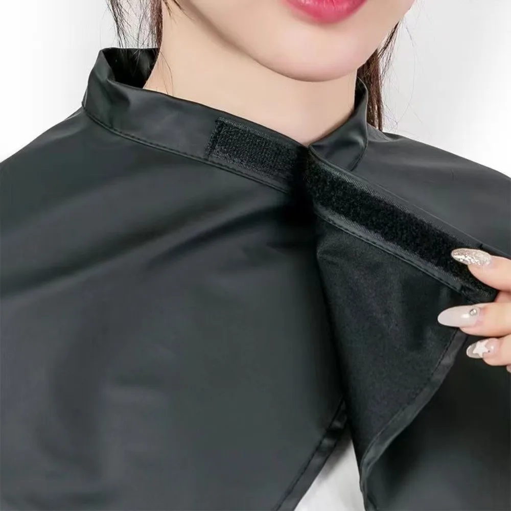 

Short Waterproof Makeup Apron Cloth Wrap Dye Cape Hairdressing Apron Adjustable Professional Barber Hair Cutting Cape Barbershop