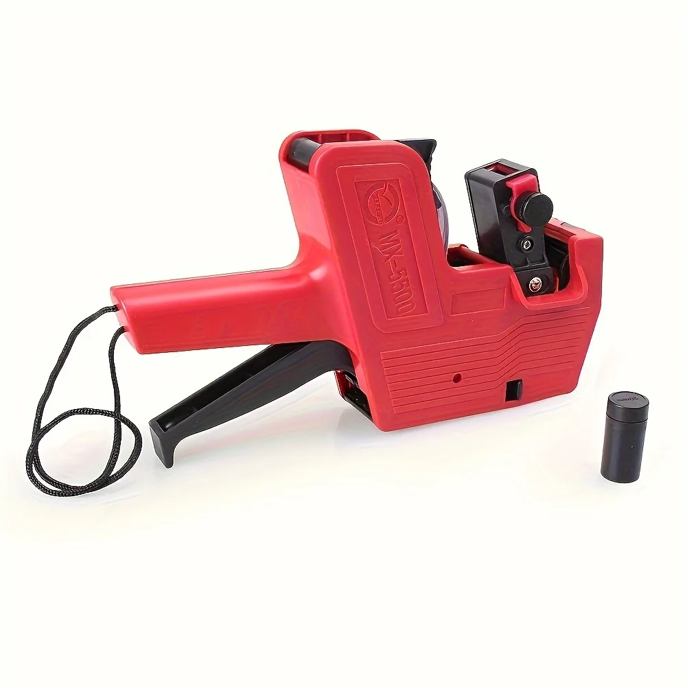 Red MX-5500A 8-bit label gun dengan 1pc tinta, mesin harga manual