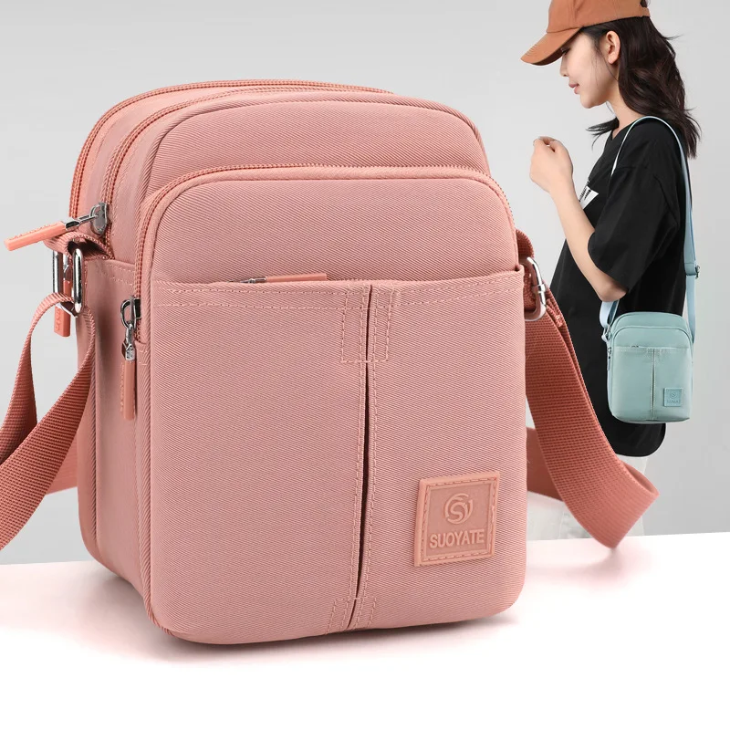 Women Waterproof Nylon Crossbody Shouler Bags 2023 New Fashion All Match Mini Messenger Bags Casual Multi-pockets Flaps Bolsas