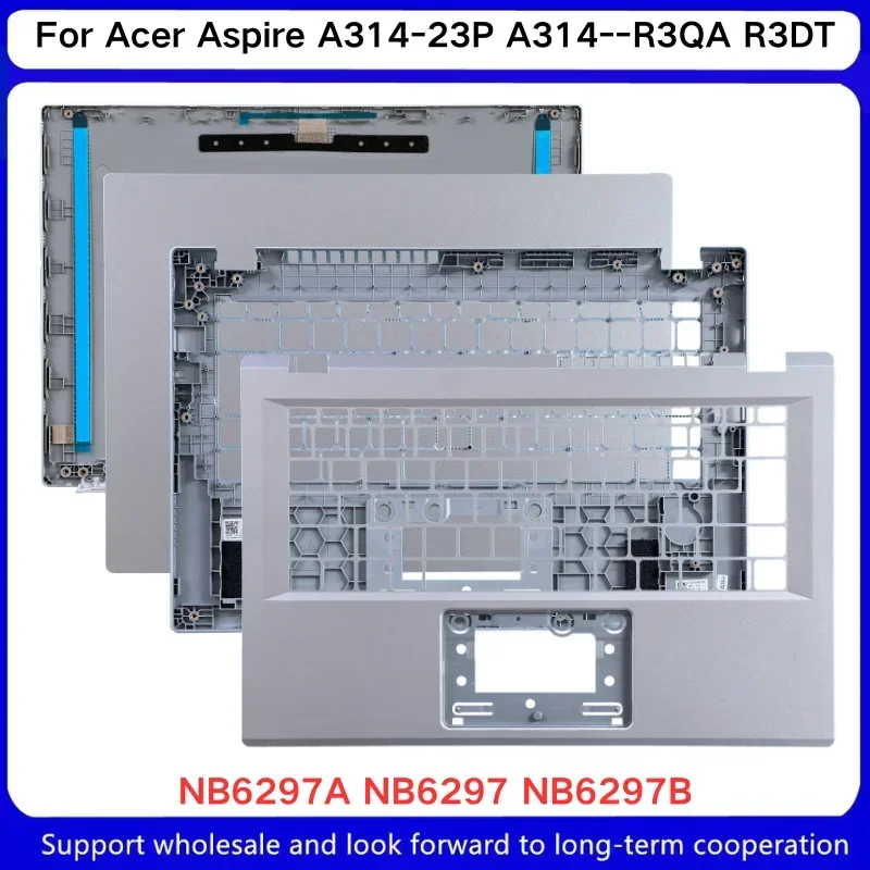 Novo para acer aspire A314-23P A314--R3QA r3dt prata lcd capa traseira nb6297a prata c escudo