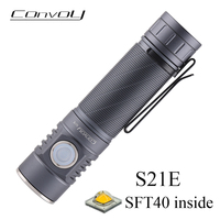 Flashlight Convoy S21E SFT40 Led Lanterna Type-c Rechargealbe Lantern 21700 Flash Light Camping Fishing Hiking Working Torch