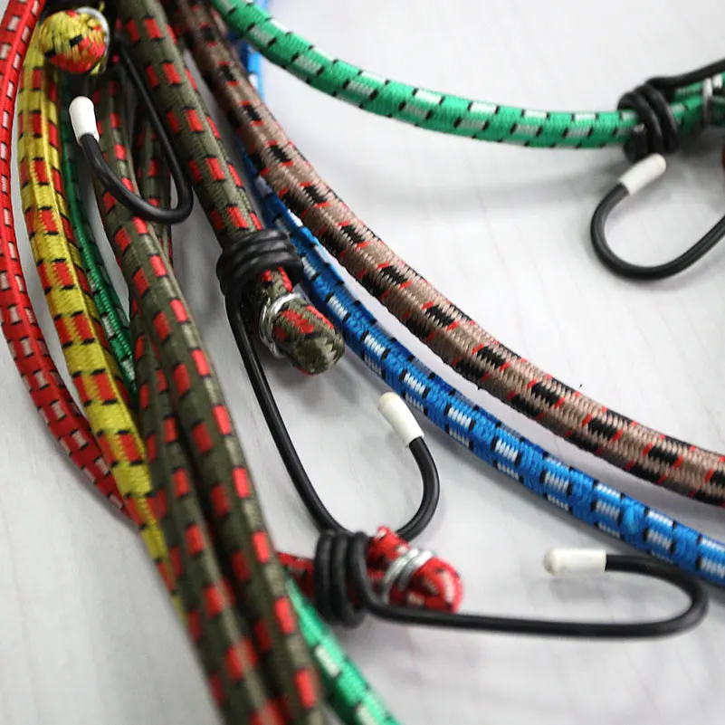 1pc 1.5m Stretch Elastic Bungee Cord Hooks Brand Bikes Rope Tie Car Luggage Roof Rack Strap Hooks Bicycle Tied