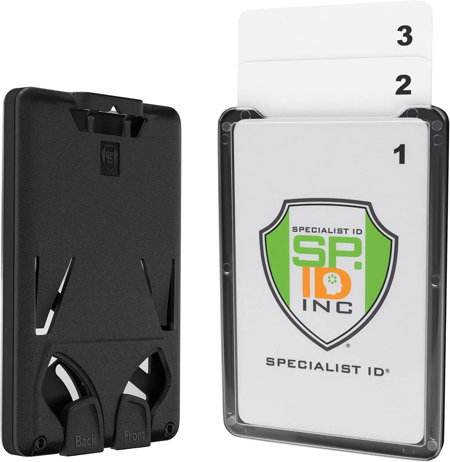 

Прочный вертикальный держатель для 3 карт с прозрачным окошком, верхняя загрузка, совместим с ланьярдами.