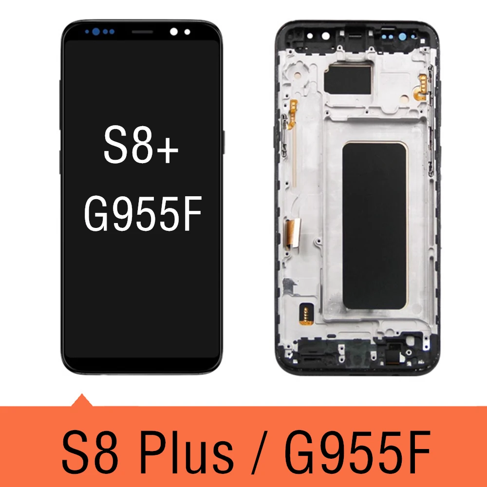 Super AMOLED S8+ G955F Screen Assembly for Samsung Galaxy S8 Plus Lcd display Digital Touch Screen with Frame Replacement