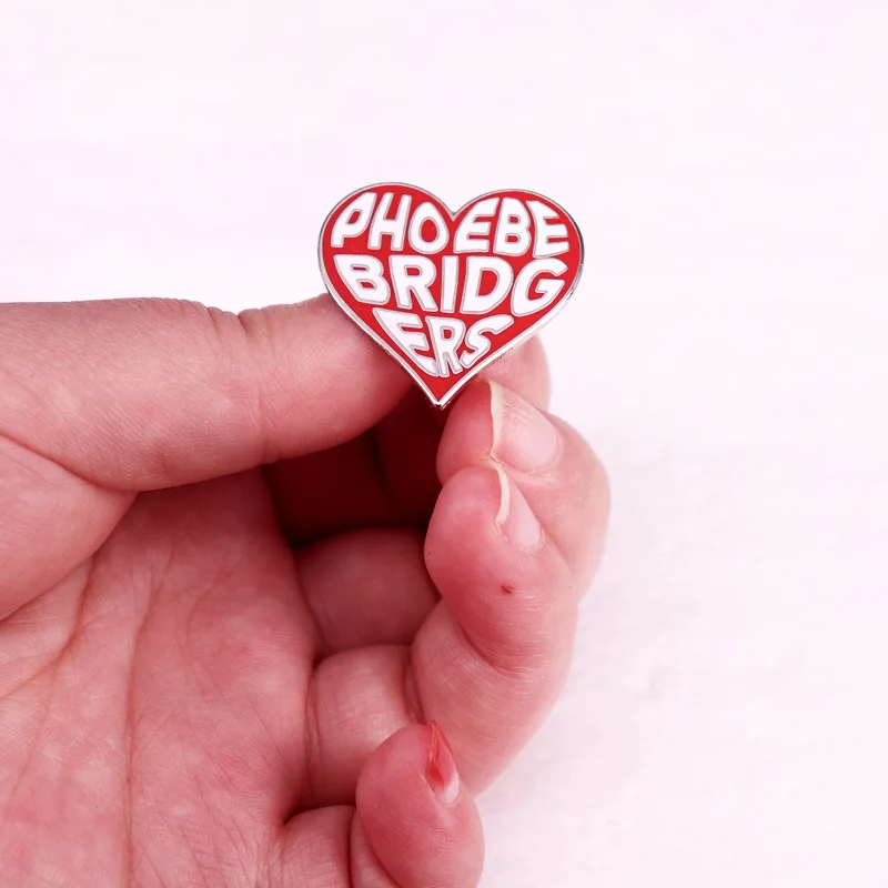 Singer Phoebe Bridgers Loving Heart Enamel Pins Fans Gifts Music Metal Brooch Badge Fashion Jewellery Accessory