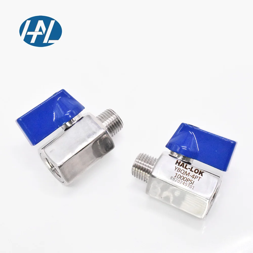 

Мини-шаровой кран из нержавеющей стали для применения высокого давления, внутренняя X наружная резьба, запорная пневматическая OEM, настраиваемая