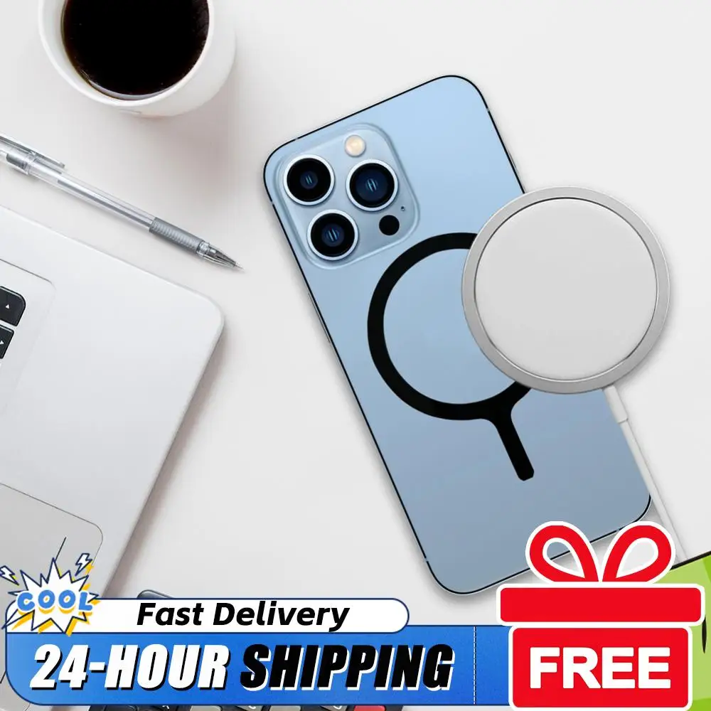 

Металлическая пластина-стикер для беспроводной зарядки MagSafe, совместимая с кольцевым магнитным зарядным устройством MagSafe для мобильных телефонов