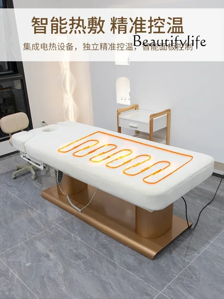

VHigh-End электрическая косметическая кровать для салона красоты, общий подъемник с постоянной температурой, нагрев, массажный диван, физиотерапевтическая кровать