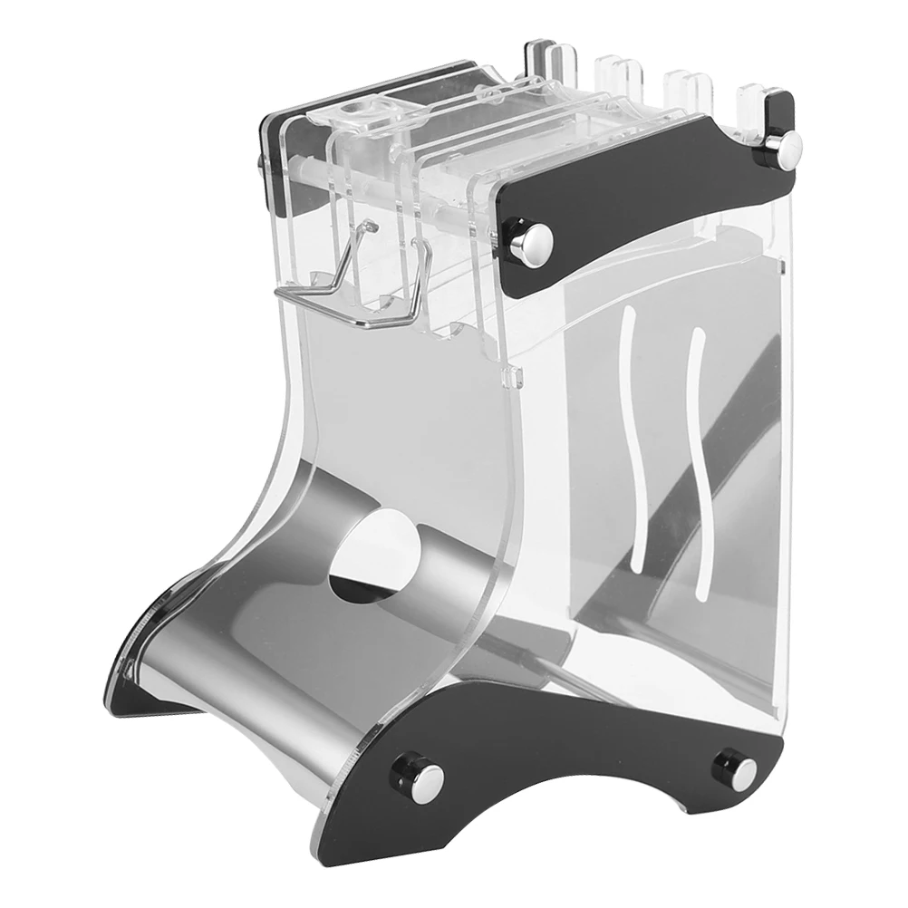 

Knife Holder Multi-Slots Cutter Rack Stainless Steel Acrylic Tilted Storage Organizer Drainer Box For Kitchen Tools