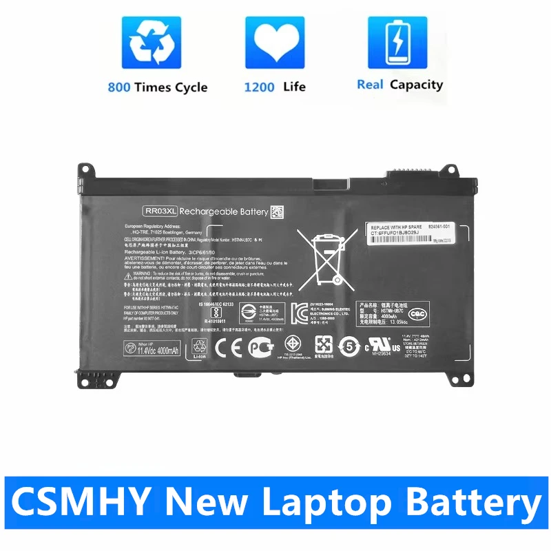 CSMHY 48Wh RR03XL Laptop Battery For HP ProBook 430 440 450 455 470 G4 G5 HSTNN-PB6W HSTNN-UB7C HSTNN-LB71 851477-832