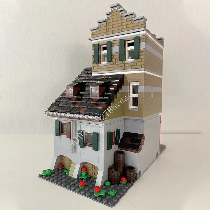 1331 قطعة وحدات النبيذ بار وحدات مدينة MOC الإبداعية عرض الشارع نموذج بنة العمارة لتقوم بها بنفسك التعليم التجمع لعبة نموذج #2