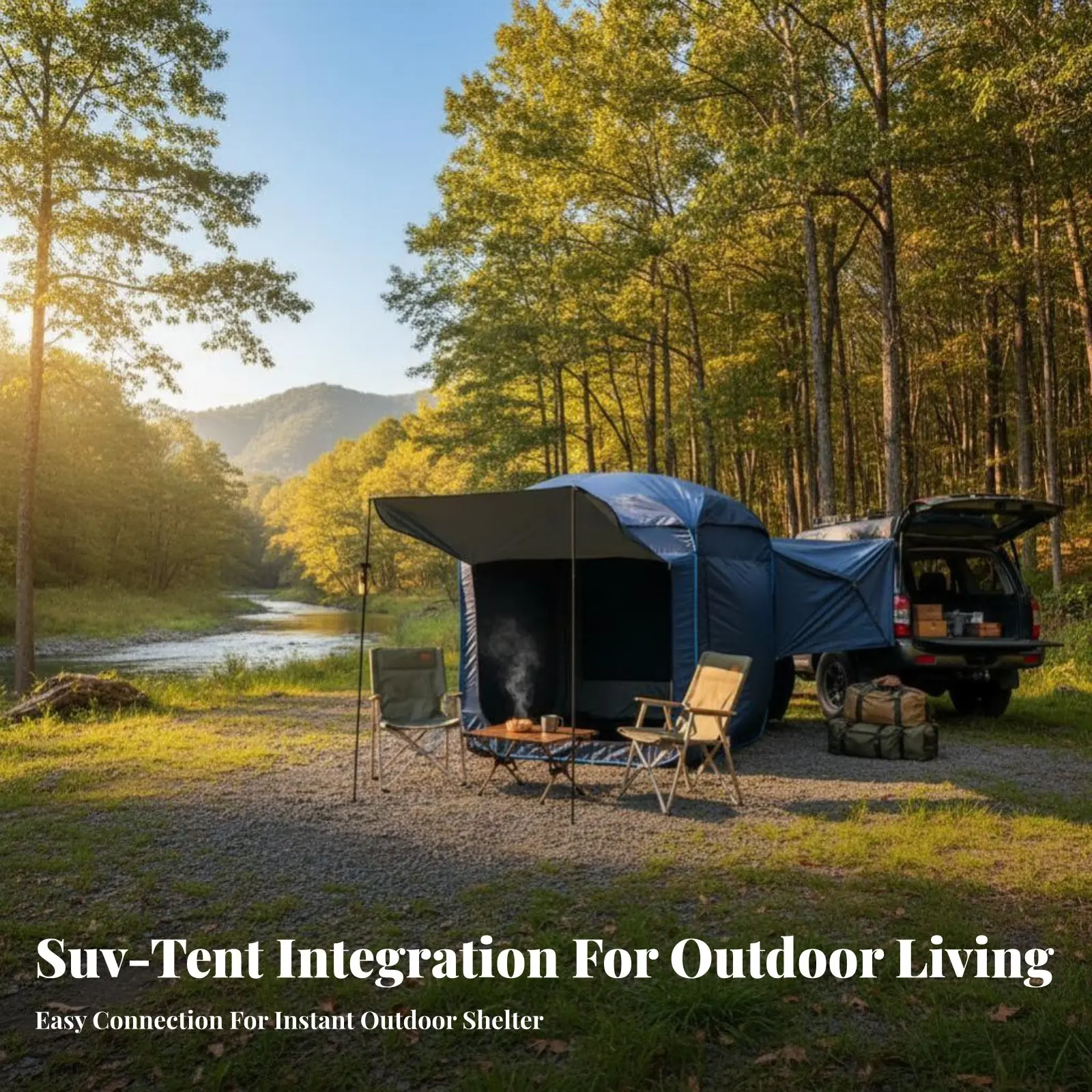 

SUV Rear Trunk Tent, Automatic Waterproof Awning, Outdoor Camping, All-Terrain Car Shade